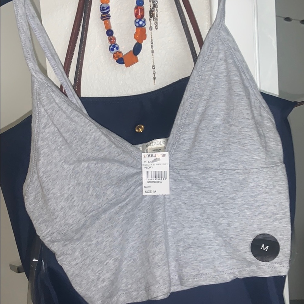 NWT Tilly’s Grey Crop Tank Top
